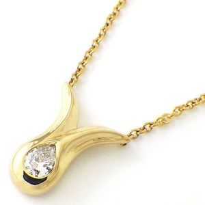 Tiffany Pear Shape Diamond Necklace Yellow Gold